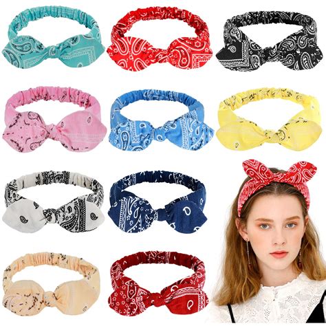 bandana headband with bow|bandana headbands for men.